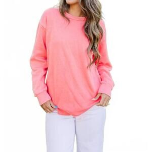 NEW MICHELLE MAE denise sweatshirt in coral